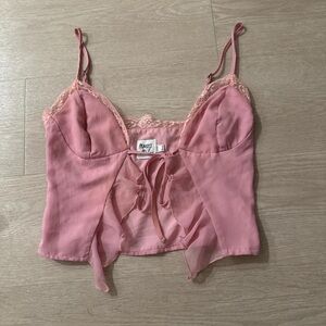 Princess Polly Blush Lace Crop Top